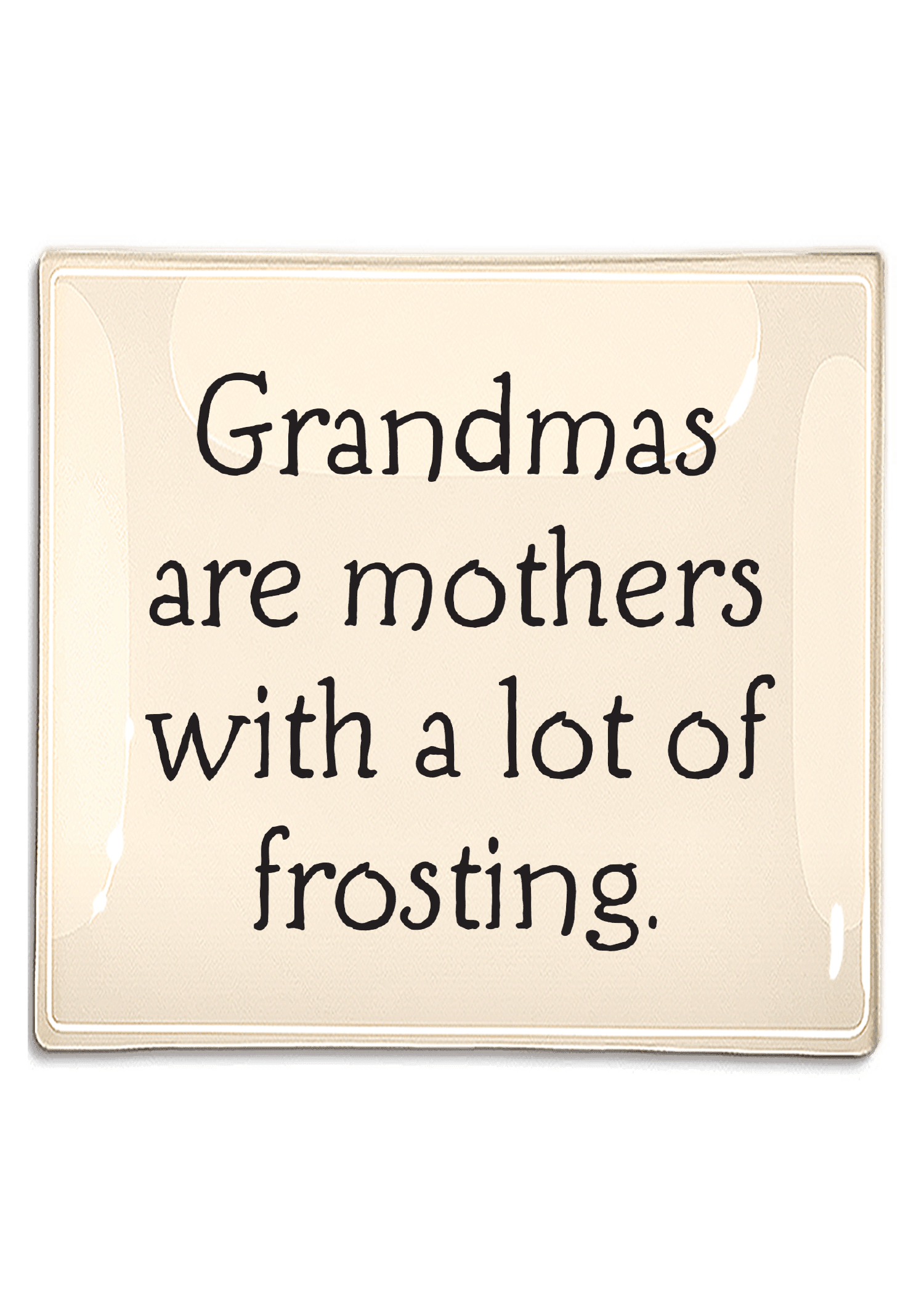 Grandmas Are Mothers Decoupage Glass Tray - Bensgarden.com