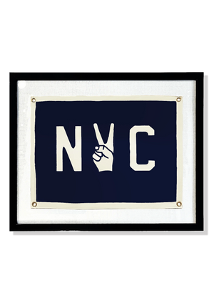 Bensgarden.com | Handcrafted NYC Peace Cut-And-Sewn Wool Felt Pennant Flag - Ben's Garden. Made in New York City.