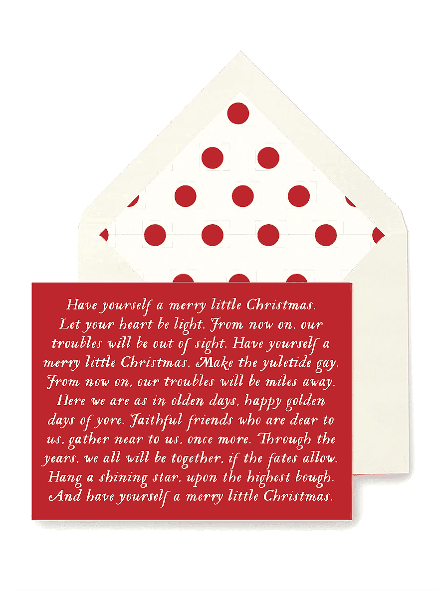 Have Yourself a Merry Little Christmas Blank Single Greeting Card - Bensgarden.com
