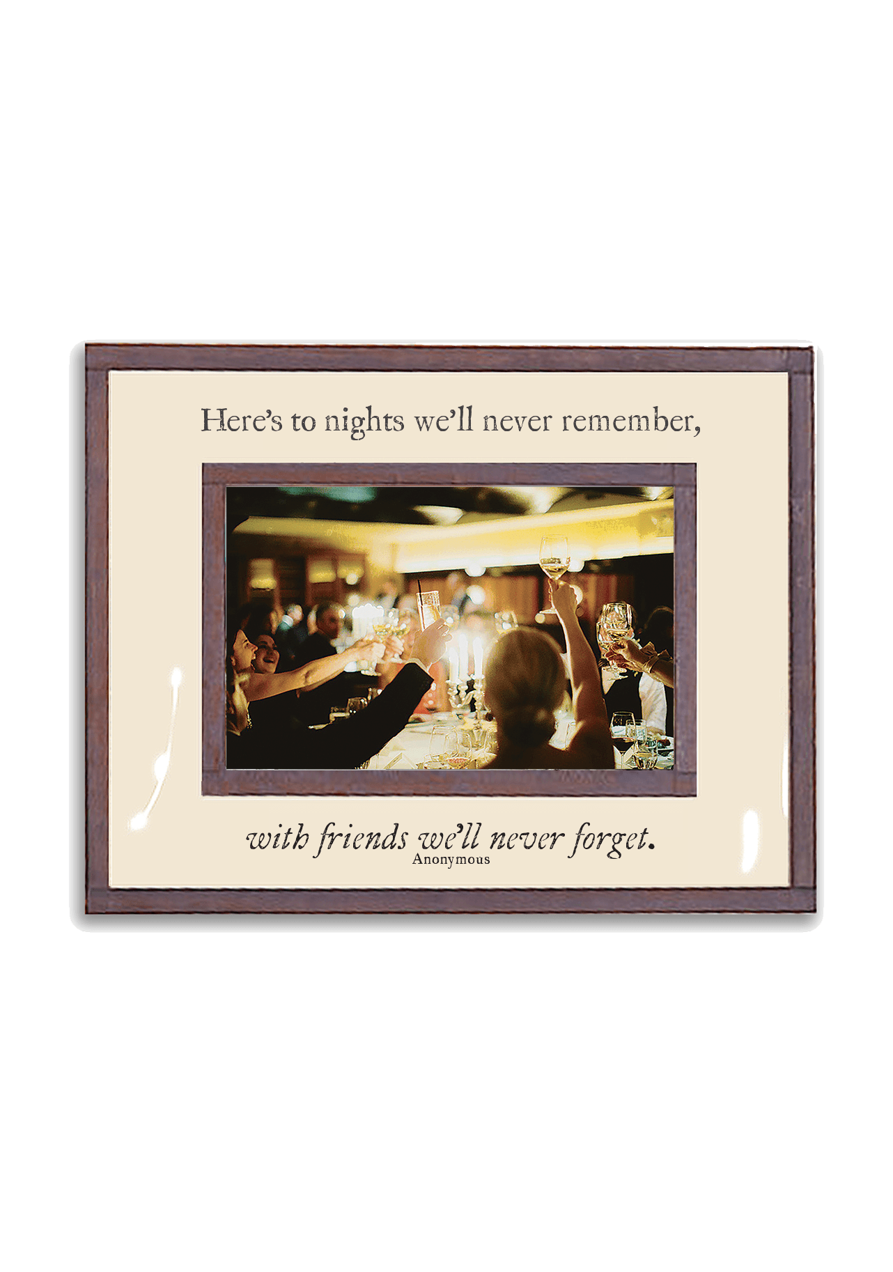 Here's To Nights We'll Never Remember Copper & Glass Photo Frame - Bensgarden.com