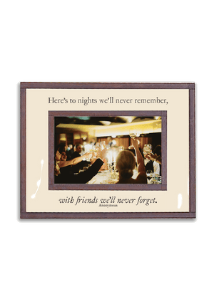 Here's To Nights We'll Never Remember Copper & Glass Photo Frame - Bensgarden.com