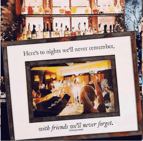 Here's To Nights We'll Never Remember Copper & Glass Photo Frame - Bensgarden.com