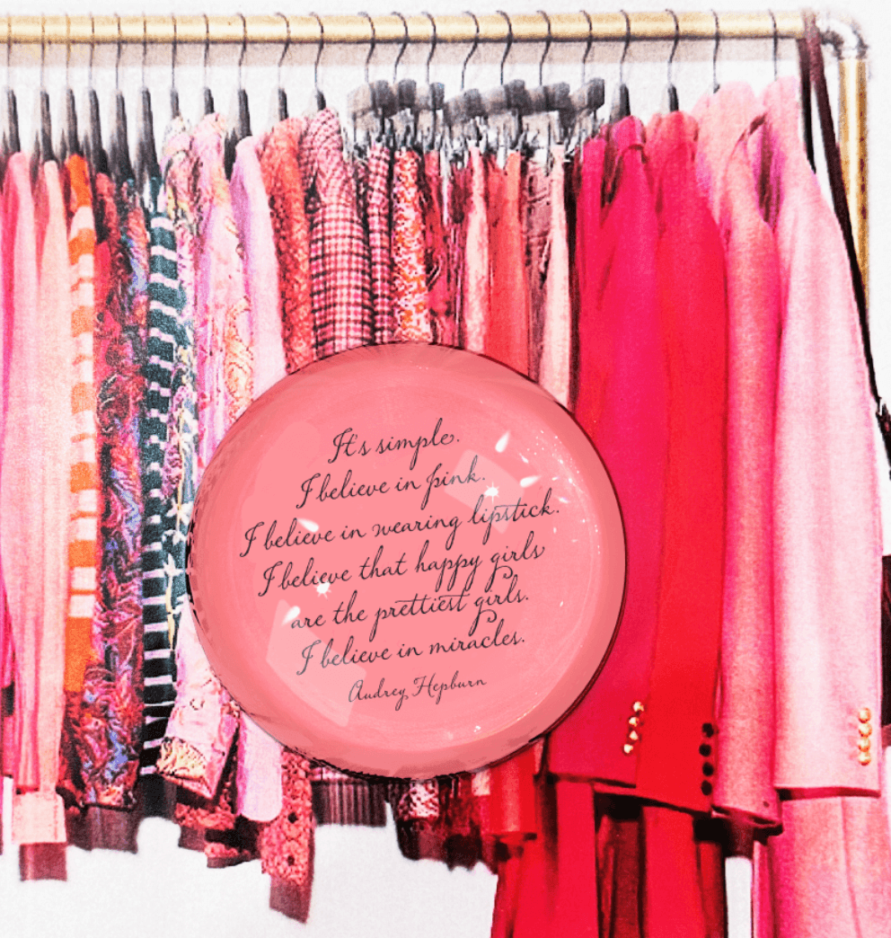 I Believe In Pink Crystal Dome Paperweight - Bensgarden.com