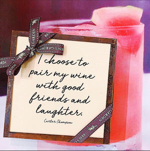 I Choose To Pair My Wine Copper & Glass Coasters, Set of 4 - Bensgarden.com