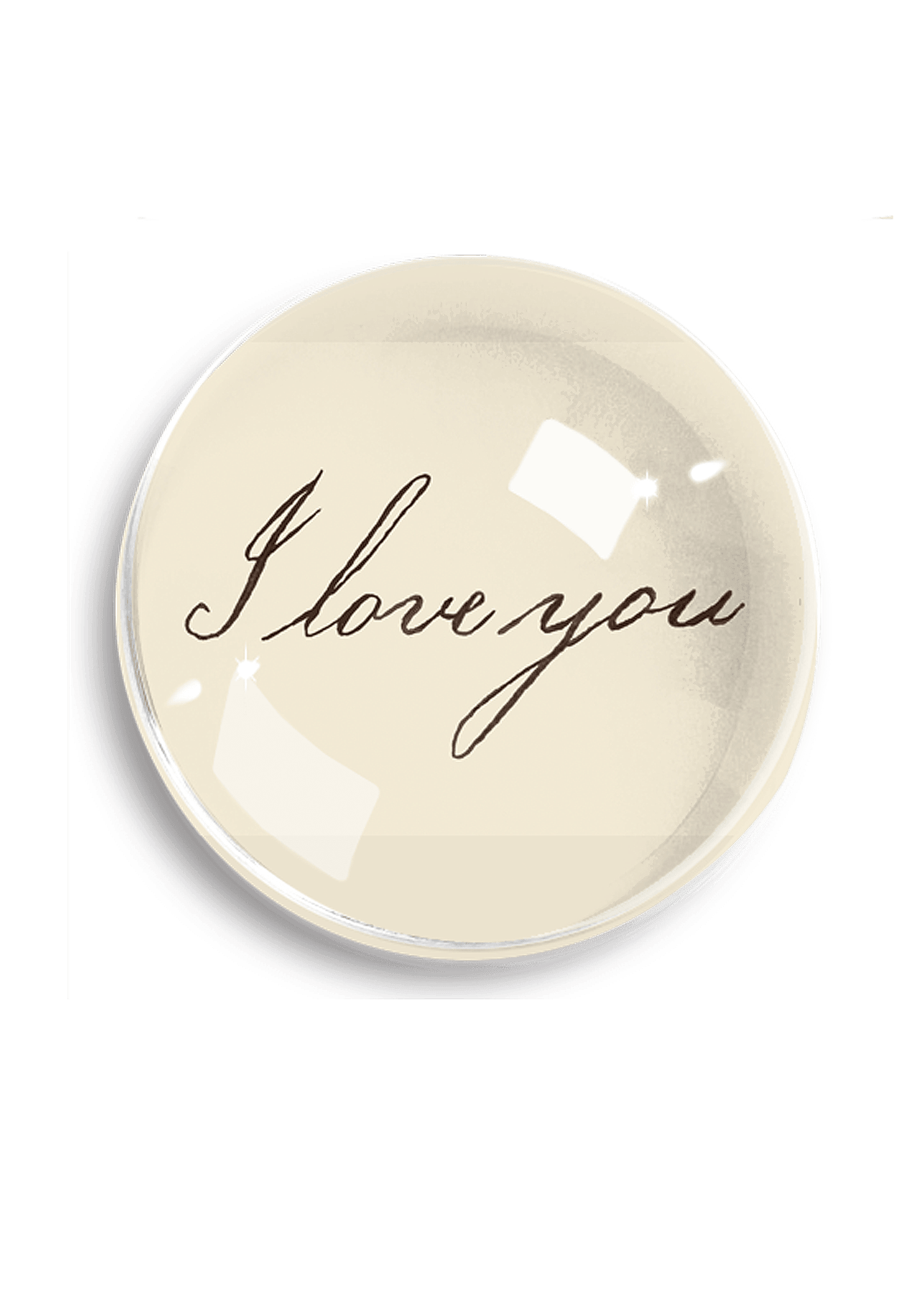 I Love Your Script Crystal Dome Paperweight - Bensgarden.com