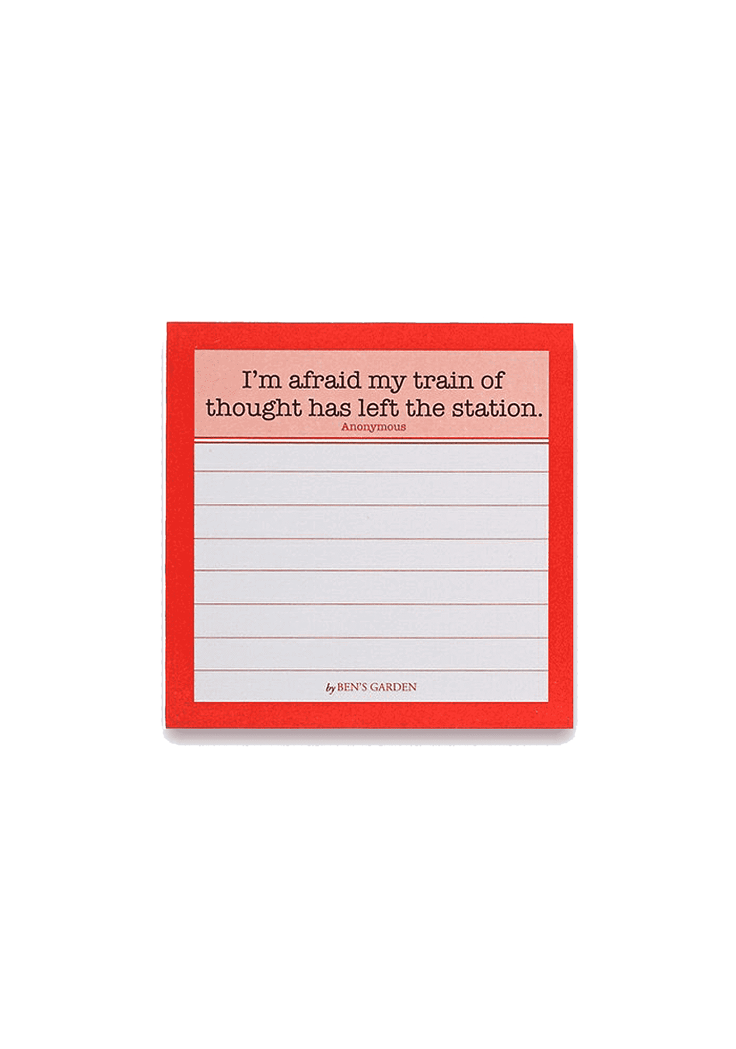 I'm Afraid My Train Of Thought Scribble-It Stickies Pad