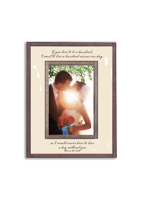 If You Live To Be A Hundred Copper & Glass Photo Frame