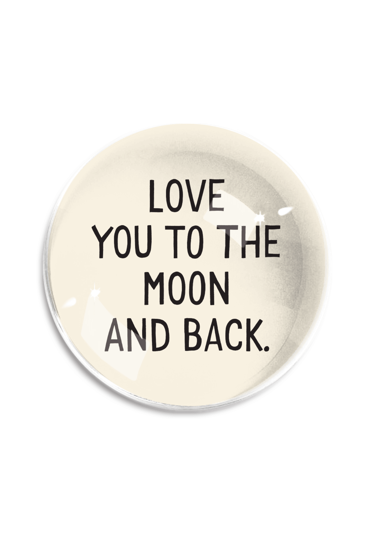 Love You To The Moon Crystal Dome Paperweight - Bensgarden.com