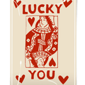 Lucky You Queen Of Hearts Decoupage Glass Tray - Bensgarden.com