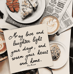 May Love And Laughter Light Decoupage Glass Tray