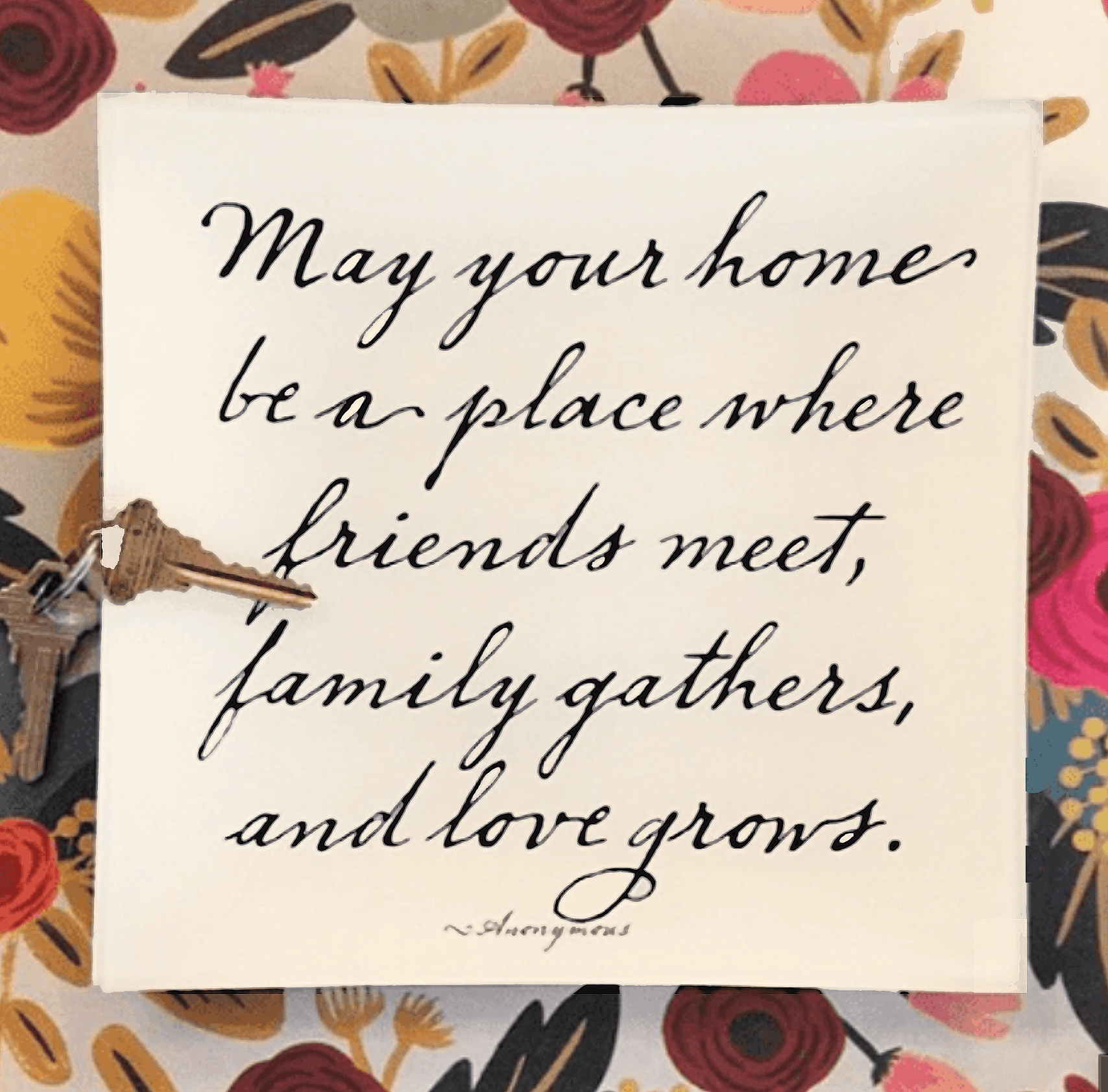 May Your Home Be A Place Where Love Decoupage Glass Tray - Bensgarden.com