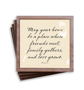 May Your Home Copper & Glass Coasters, Set of 4 - Bensgarden.com