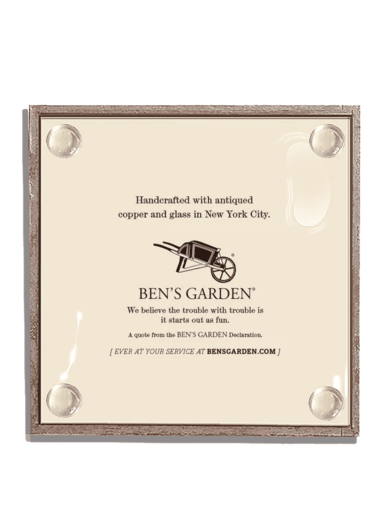 I Have Mixed Drinks About Feelings Copper & Glass Coasters, Set of 4