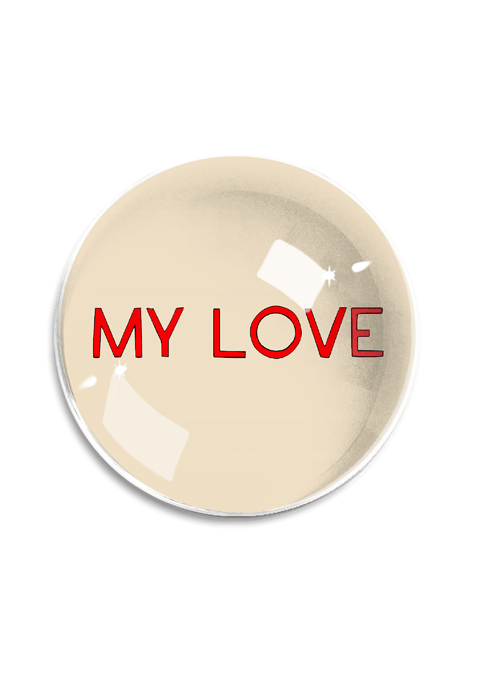My Love Crystal Dome Paperweight - Bensgarden.com