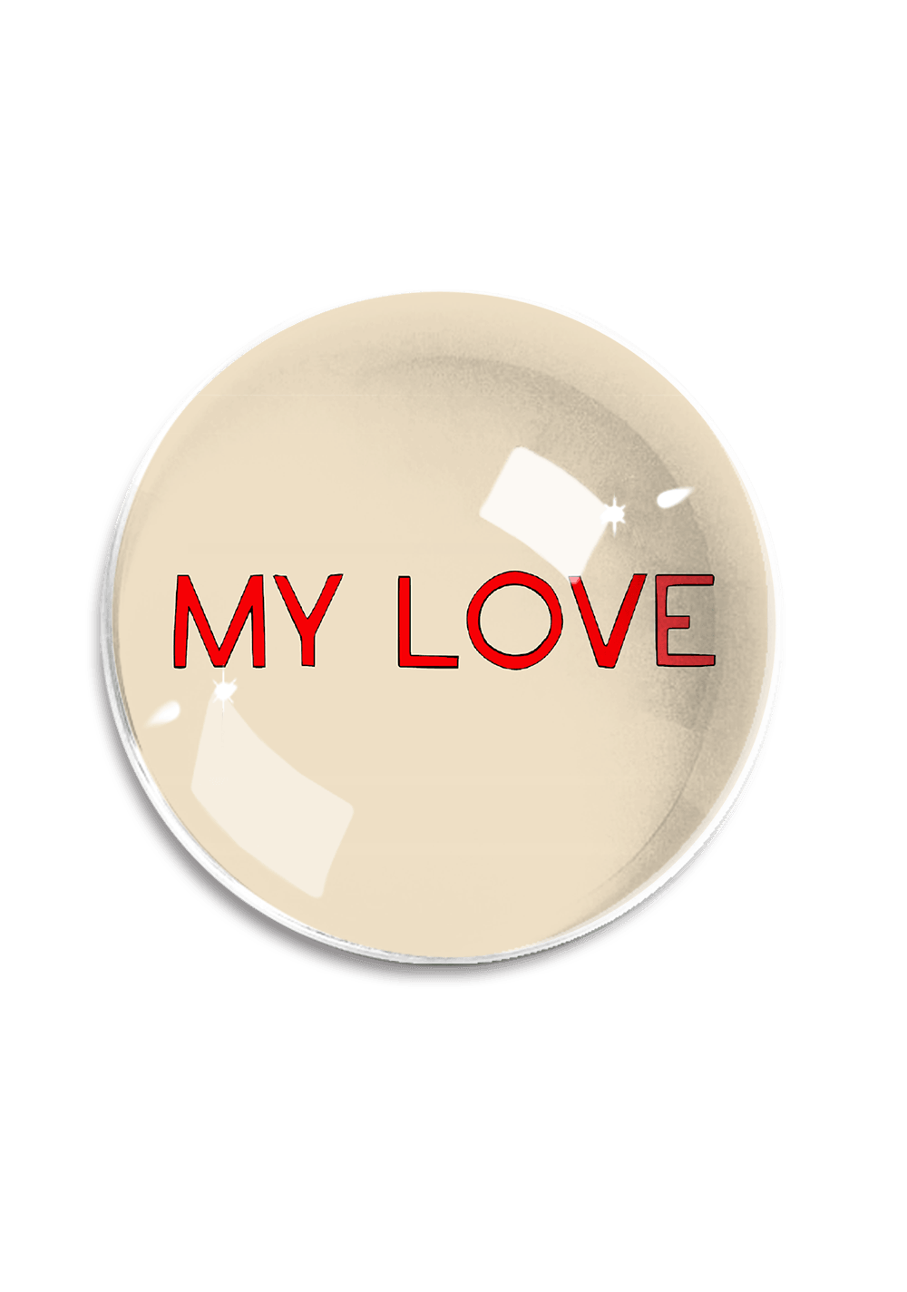 My Love Crystal Dome Paperweight - Bensgarden.com