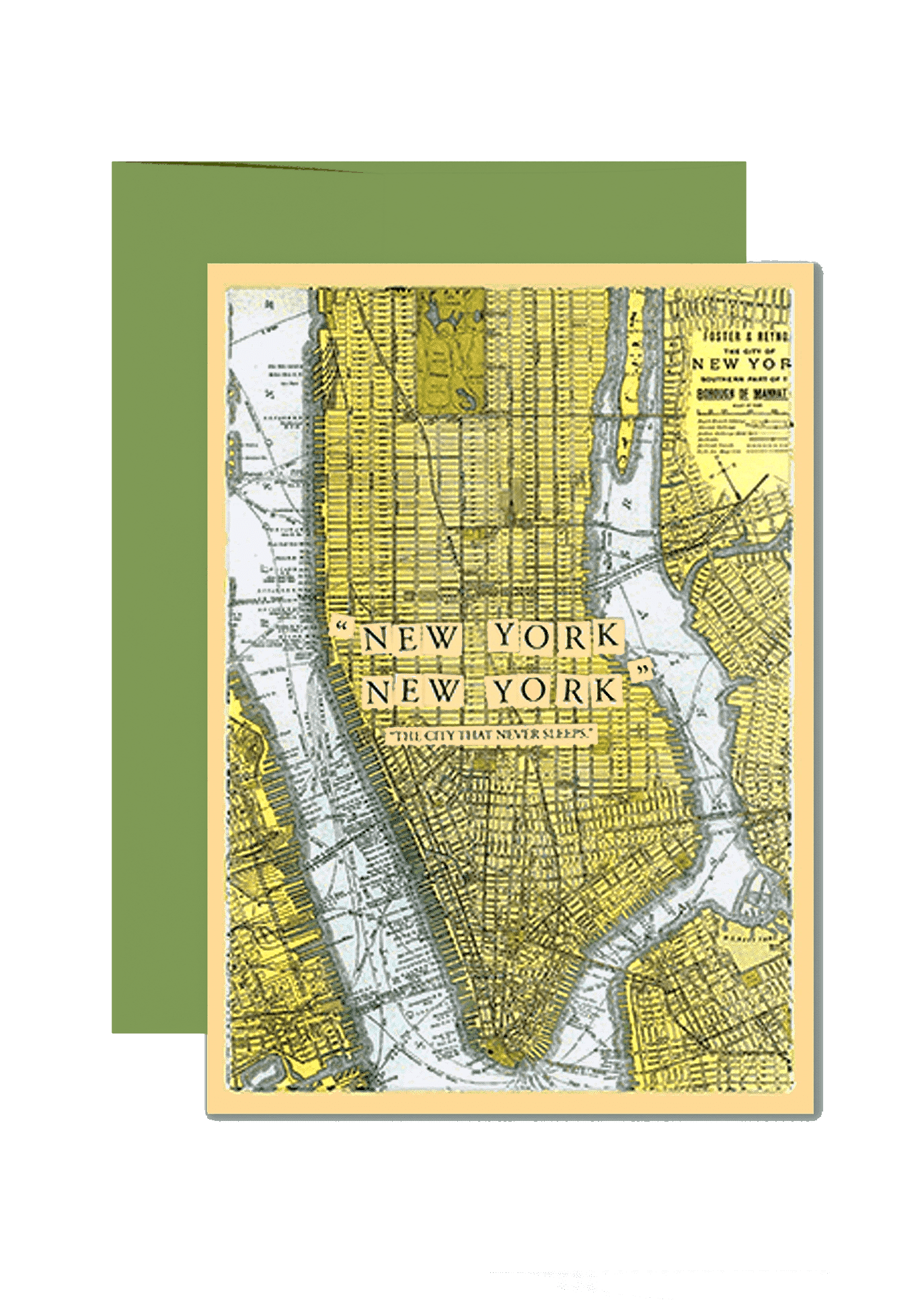 New York Folded Greeting Card - Bensgarden.com