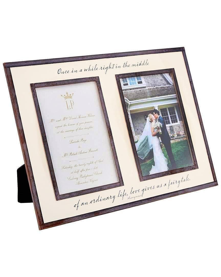 Once In A While, Double 5"x 7" Copper & Glass Photo Frame