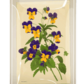 Pansies Decoupage Glass Tray - Bensgarden.com