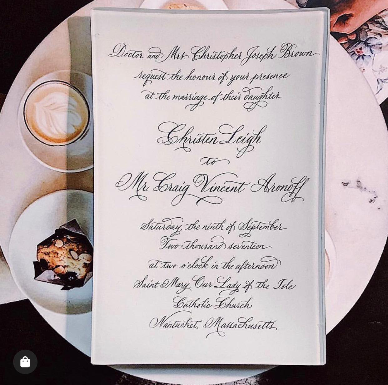 Personalized 9"x 14" Decoupage Glass Letters Tray