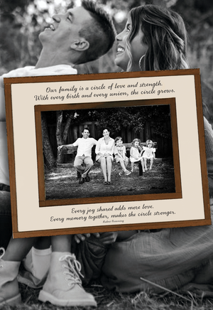 Our Family Is A Circle Copper & Glass Photo Frame