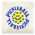 Pickleball Pickleball Decoupage Glass Tray - Bensgarden.com