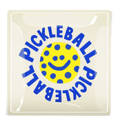 Pickleball Pickleball Decoupage Glass Tray - Bensgarden.com