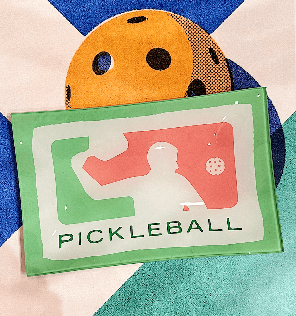 Play Pickleball Decoupage Glass Tray - Bensgarden.com