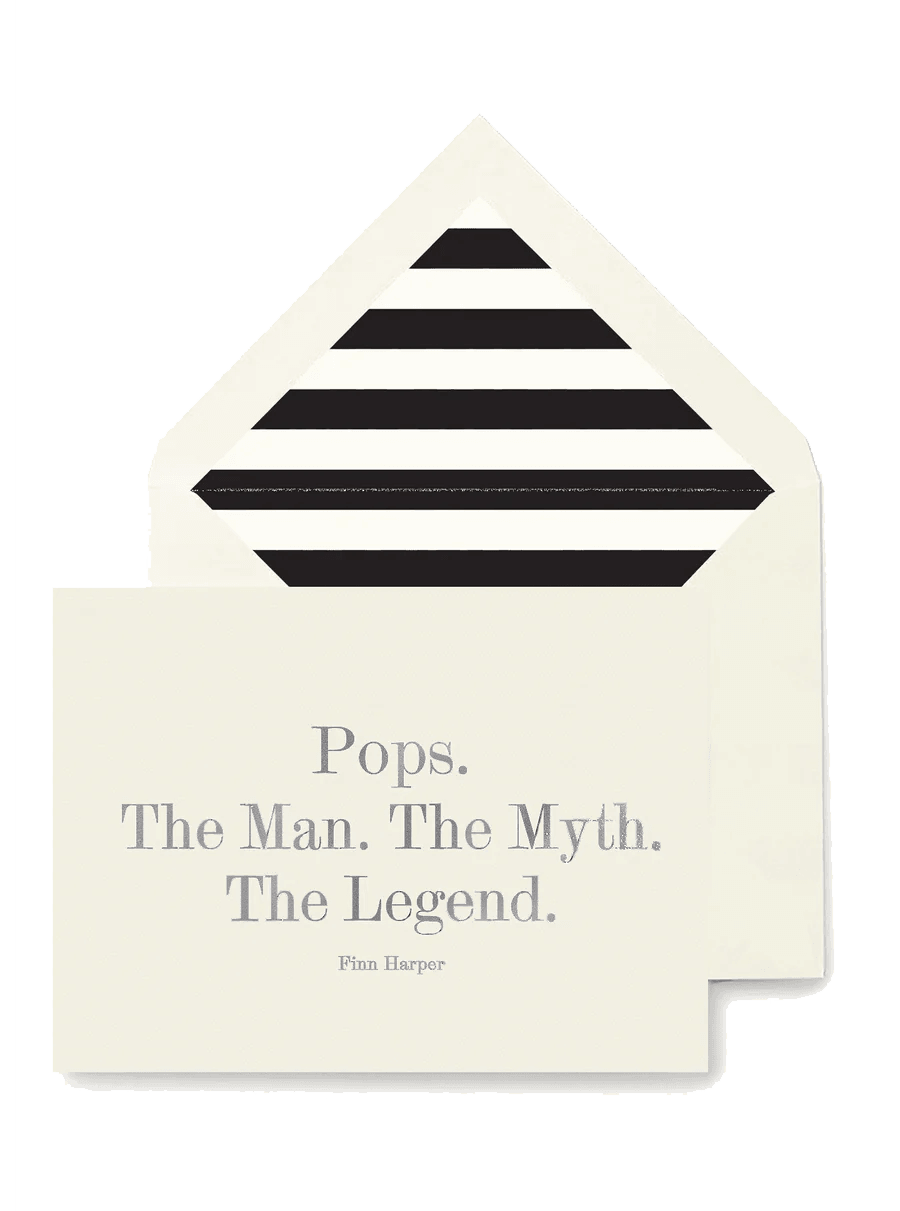 Pops. The Man. The Myth. The Legend. Greeting Card, Single Folded Card - Bensgarden.com