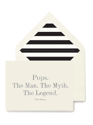 Pops. The Man. The Myth. The Legend. Greeting Card, Single Folded Card - Bensgarden.com