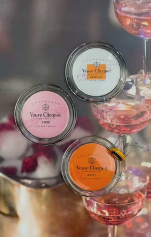 Veuve Clicquot Rose 4" Round Glass Coaster