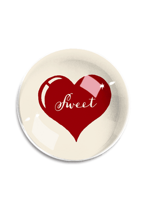 Sweet Heart French Crystal Dome Paperweight - Bensgarden.com