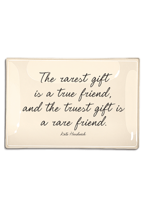 The Rarest Gift Is A True Friend Decoupage Glass Tray - Bensgarden.com