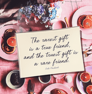 The Rarest Gift Is A True Friend Decoupage Glass Tray - Bensgarden.com