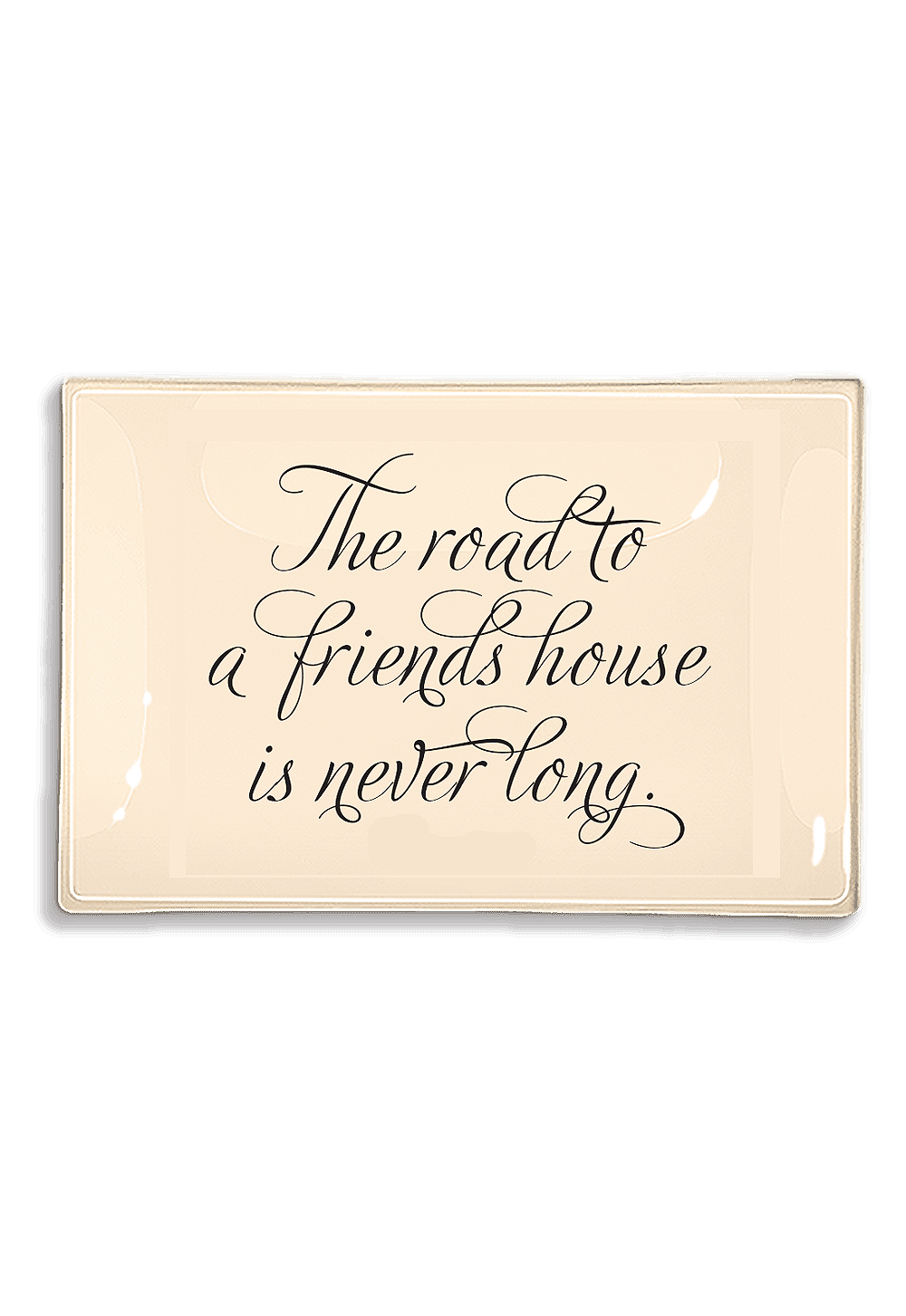 The Road To A Friend's House Decoupage Glass Tray