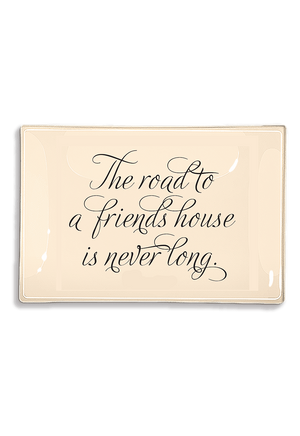 The Road To A Friend's House Decoupage Glass Tray