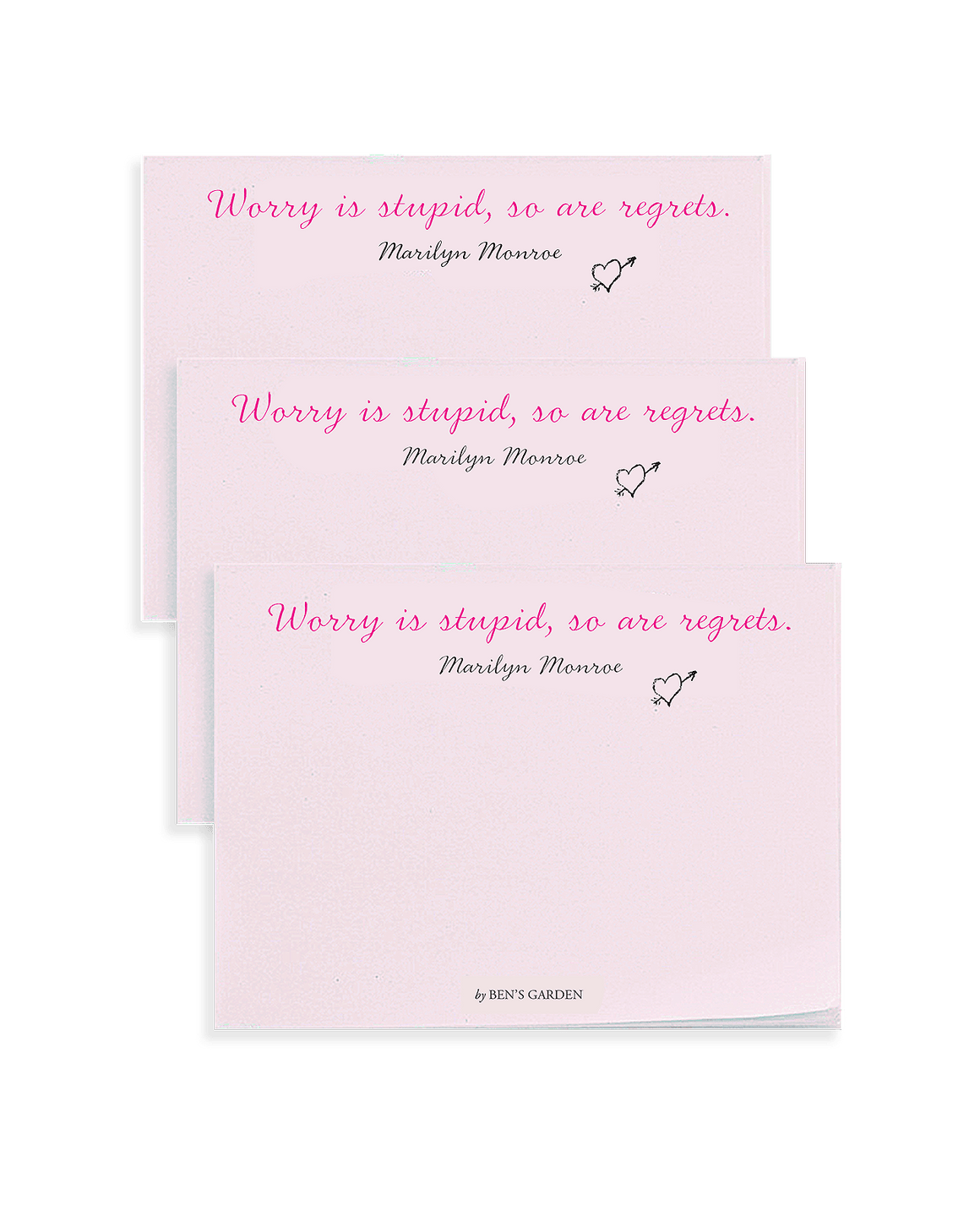 150-Page Worry Is Stupid 3"x 4" sticky Pads, Set of 3 - Bensgarden.com
