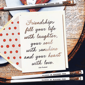 Bensgarden.com | Friendships Fill Your Life (Vertical) Greeting Card, Single Folded Card or Boxed Set of 8 - Ben's Garden. Made in New York City.