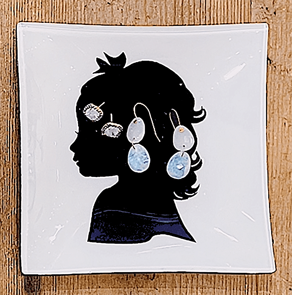 6"x 6" Custom Decoupage Glass Tray