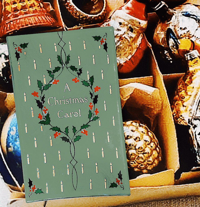 A Christmas Story Vintage Book Cover Glass Decoupage Tray - Bensgarden.com