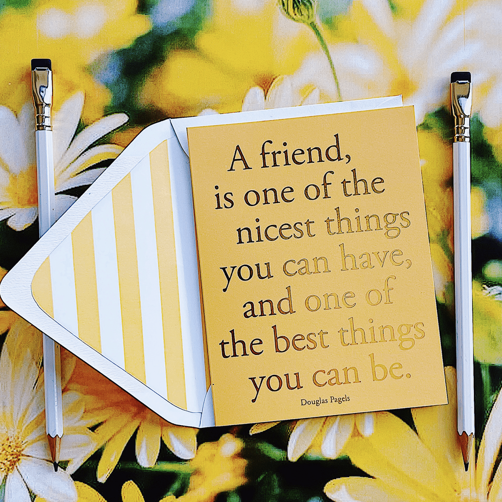 A Friend Is One Of The Nicest Greeting Card, Single Folded Card or Boxed Set of 8 - Bensgarden.com