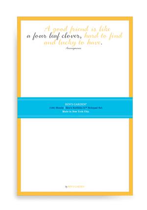 A Good Friend Is Like A Four Leaf Clover Scribble Notepad Set Of 2 - Bensgarden.com
