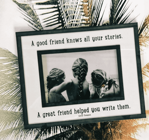 A Good Friend Knows All Your Stories Copper & Glass Photo Frame - Bensgarden.com