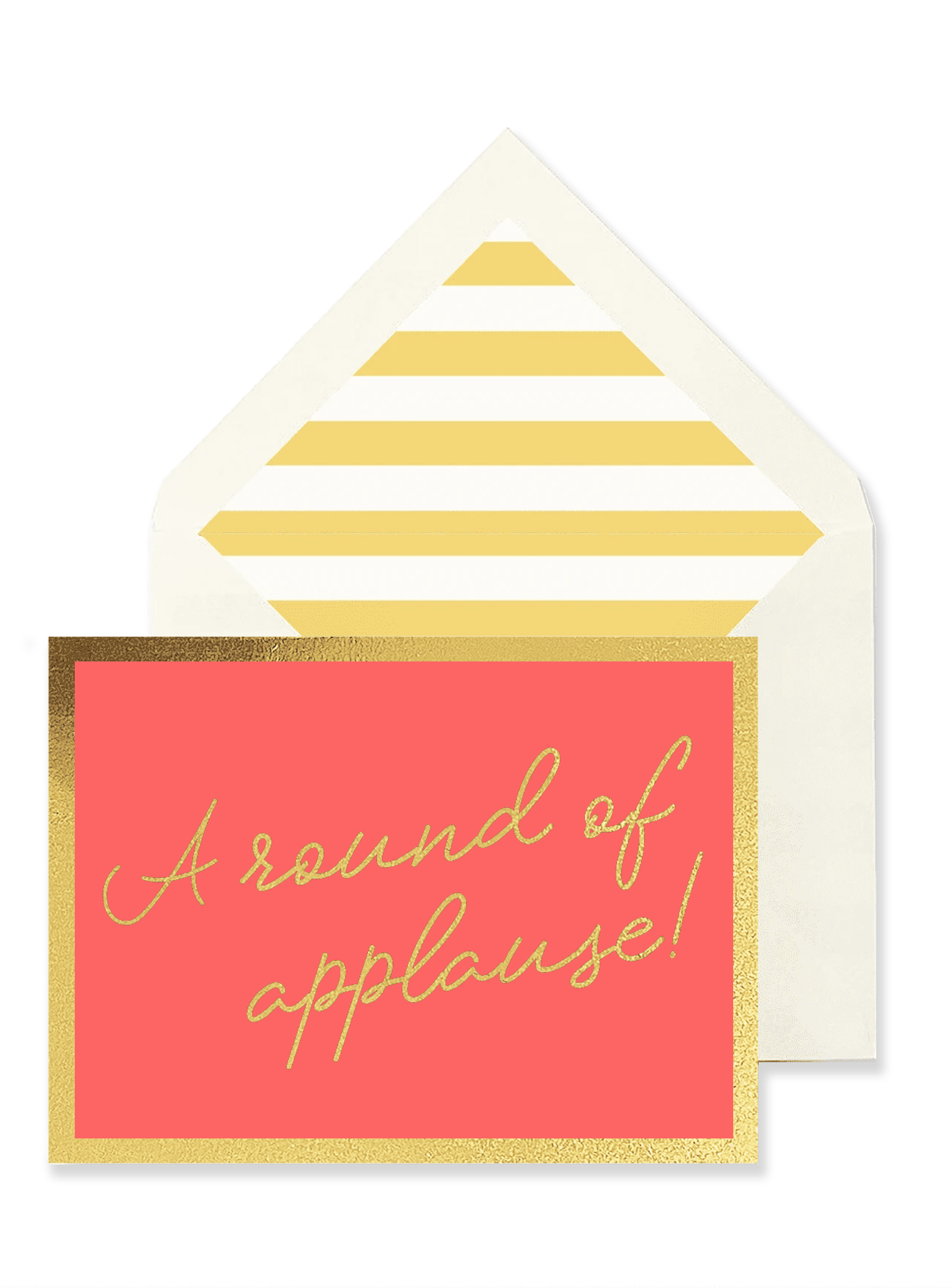 A Round of Applause Greeting Card, Blank Single Folded Card - Bensgarden.com