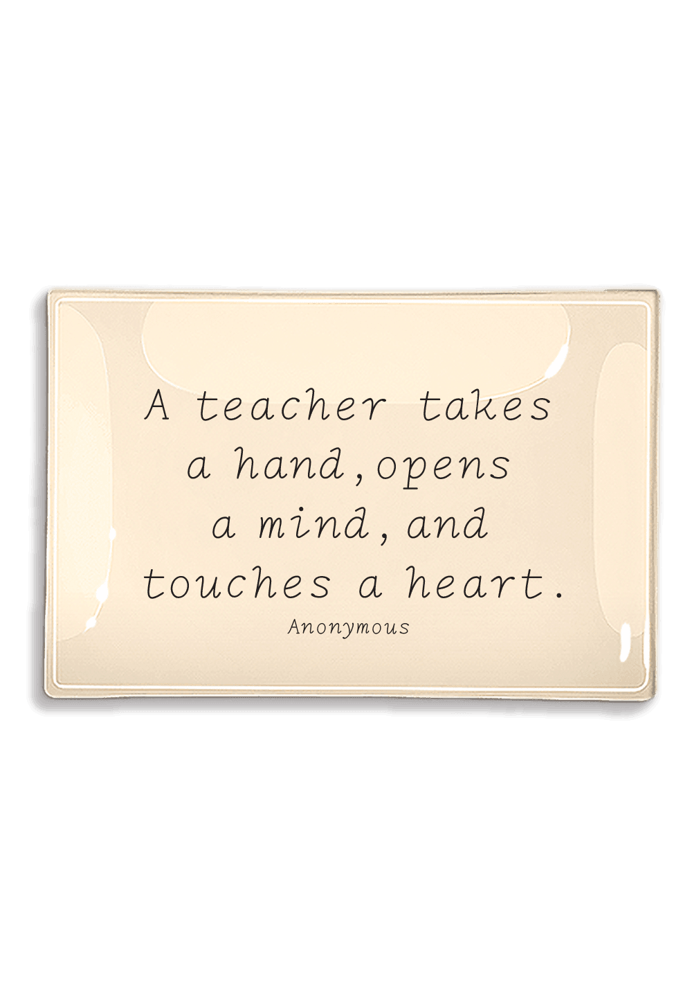 A Teacher Takes A Hand Decoupage Glass Tray