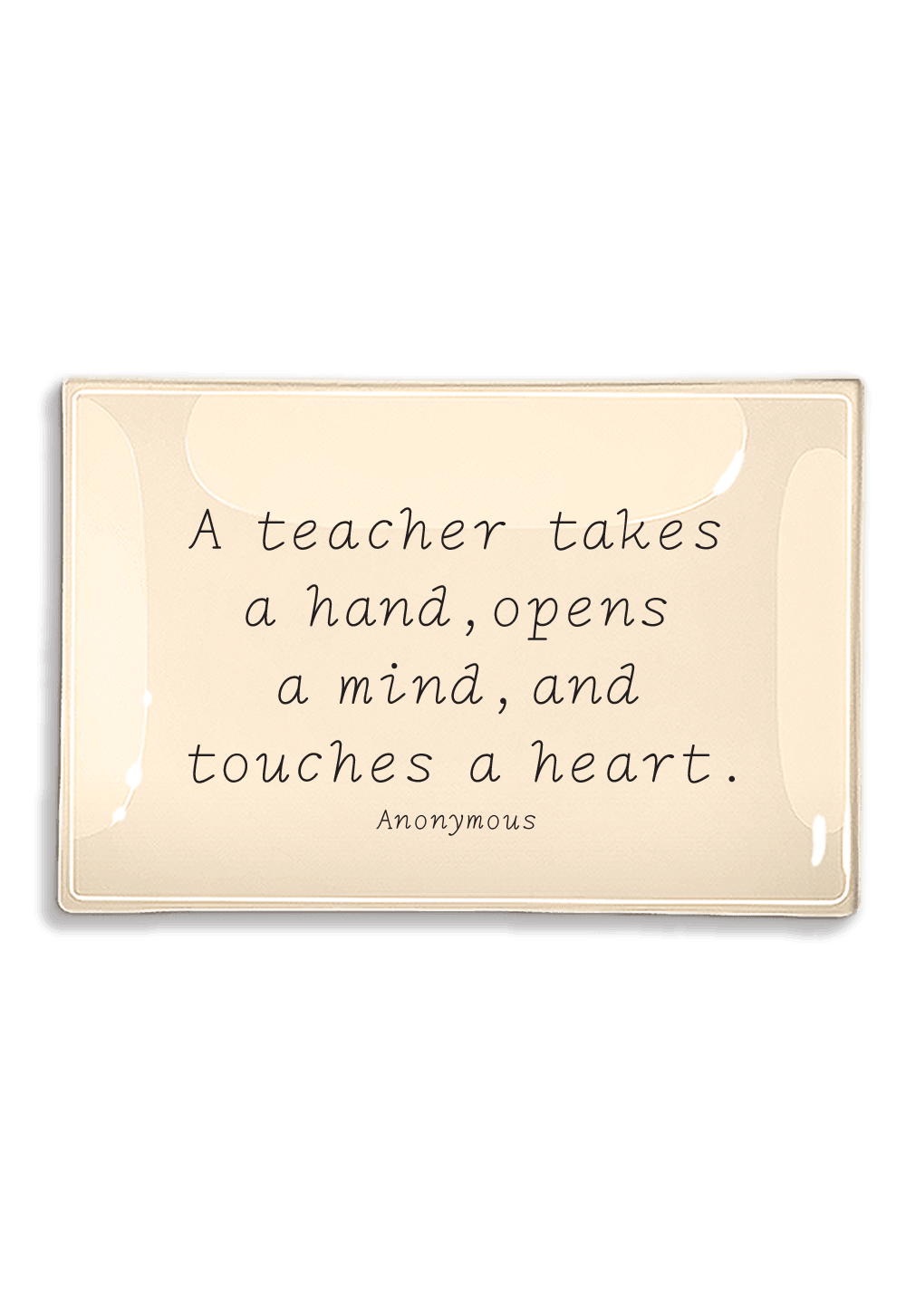 A Teacher Takes A Hand Decoupage Glass Tray - Bensgarden.com