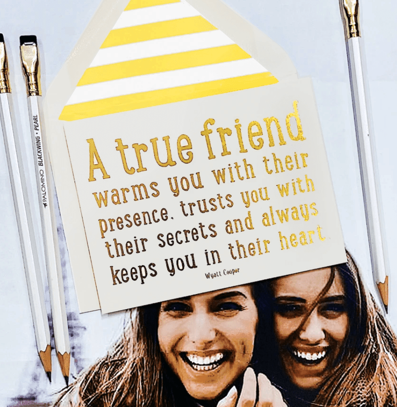 A True Friend Warms You Greeting Card, Blank Single Folded Card - Bensgarden.com