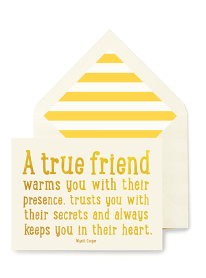 A True Friend Warms You Greeting Card, Blank Single Folded Card - Bensgarden.com