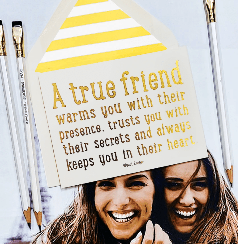 A True Friend Warms You Greeting Card, Blank Single Folded Card - Bensgarden.com