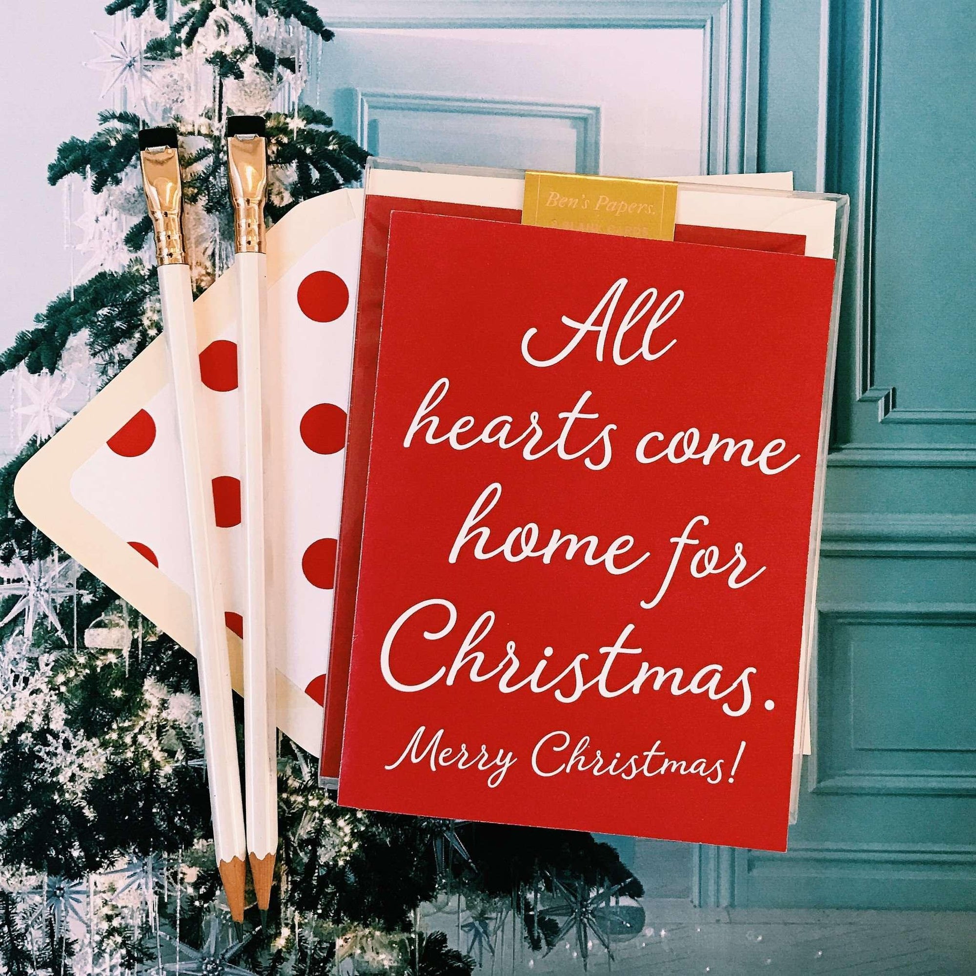 All Hearts Come Home For Christmas Greeting Card, Single or Boxed Set of 8 - Bensgarden.com