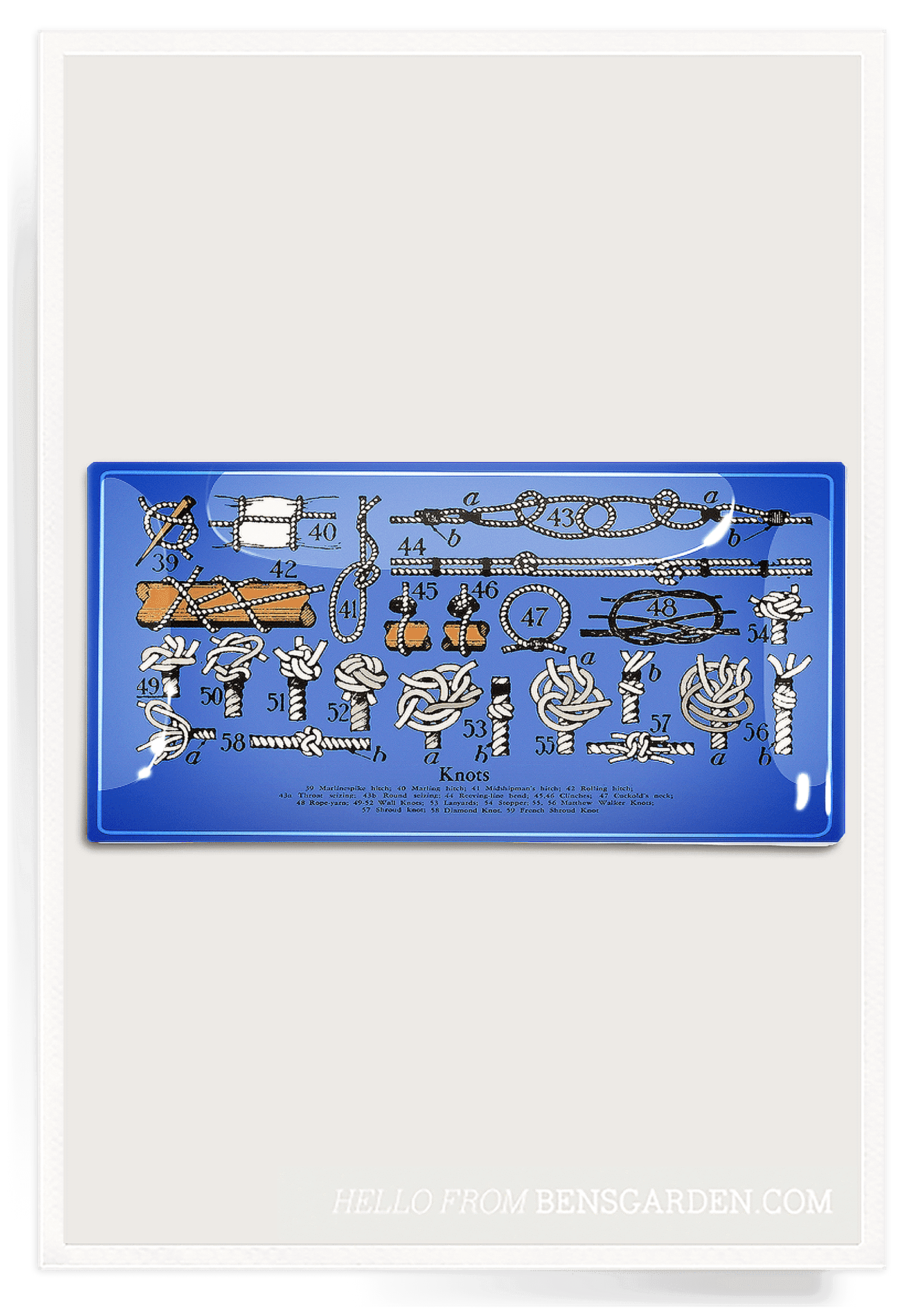 All Tied Up Boat Knots Decoupage Glass Tray